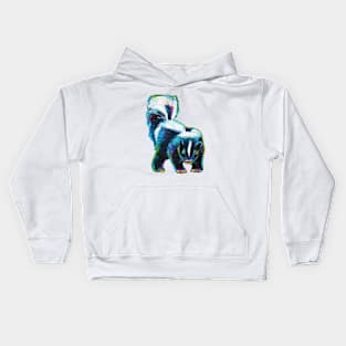 Skunk by Robert Phelps Kids Hoodie